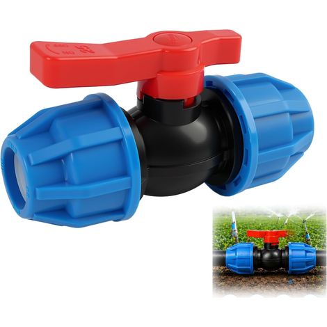 Kugelhahn Für 25-mm-wasserrohrverbindungen, Rohrverschraubung Mit Kugelhahn, Kunststoffkugelhahn, Kompressionskugelhahn Für Pe-rohre, Für Bewässerung