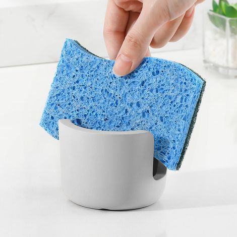 Kieselgur-schwammhalter Für Die Küchenspüle, Schnelltrocknender Steinschwammhalter, Wasserabsorbierender Steinschwammhalter Für Küche Und Bad, Klein – Hellgrau