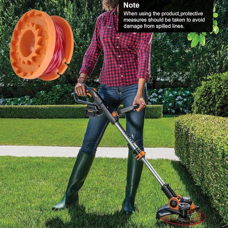 6er-pack Spulenschneider Für Worx Wa0004.1/wa0010, Kompatibel Mit Worx Wg154 Wg163 Wg180 Wg175 Wg155 Wg151 Wg160 (6 Spulen + 1 Kappe)