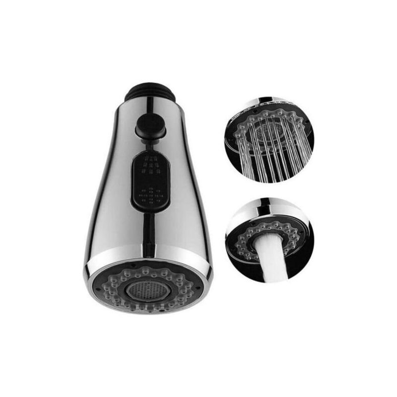 Douchette Evier Pull-out Douches Robinet Mitigeur Cuisine Pro Tête De Douche 2 Types De Jet Chromé
