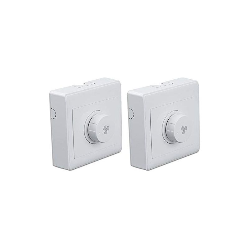 Lot De 2réglage Du Ventilateur De Plafond Régulateur De Vitesse En Continu Interrupteur Mural 220v 10a Pour Gradateur 300w