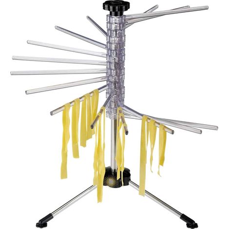 Nudeltrockengestell/nudelständer, Mit 16 Stäben, Faltbar, Kunststoff/edelstahl, Höhe: 47 Cm, Silber/transparent, 61332260