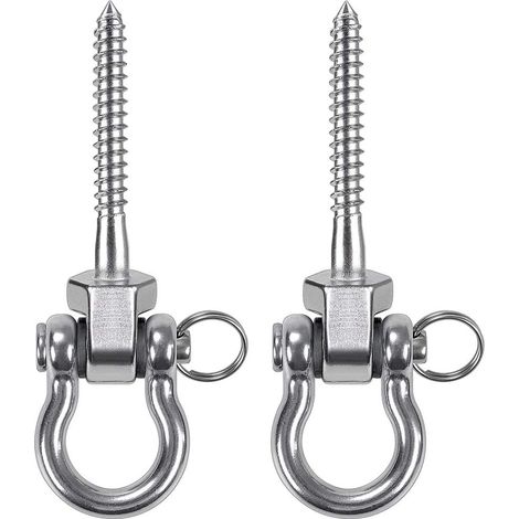 2 Stück Schaukelhaken, 13 Cm Schraub-hängematten-schaukelaufhängungs-drehbefestigungsset Für Outdoor-gaming-stühle, Yogaseile, Boxsäcke, Sandsäcke, Bis Zu 816 Kg