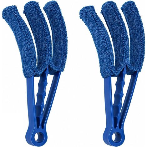 2-teiliges Reinigungsset: Jalousienbürste Und Staubwedel, Mikrofaser-staubwedel Für Lamellen, Heizkörper, Fensterläden, Fenster Und Empfindliche Oberflächen