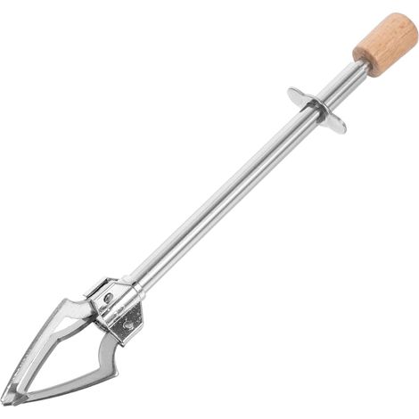 Dreizackige Eiszange Aus Edelstahl, 17 Cm Lang, Mit Holzgriff – Sicherer Halt Für Eiswürfel Und Oliven – Für Bar, Küche, Cocktails Und Buffet