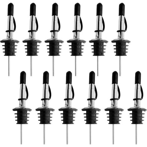 Set Mit 12 Ausgießern Aus Edelstahl, Konischer Ausgießer Für Olivenöl Und Essig, Likörausgießer