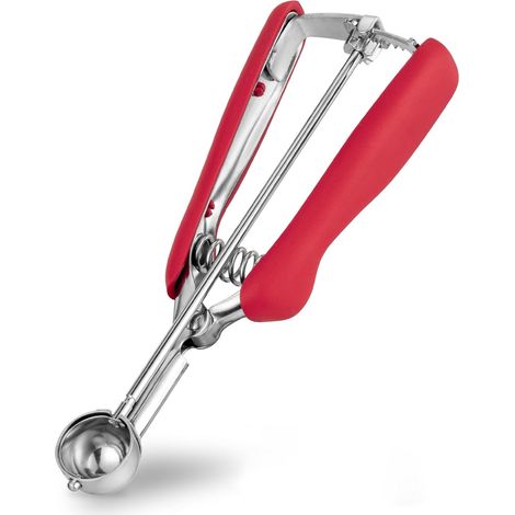 Mini-eiskugelportionierer 2,5 Cm, Sehr Kleiner Edelstahl-eiskugelportionierer Mit Auslöser Und Komfortablem Griff, Rot
