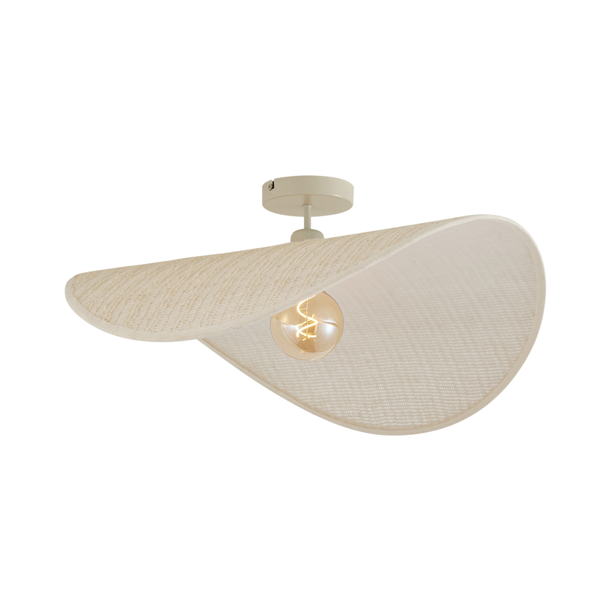 Qazqa Moderne Deckenleuchte Beige 65 Cm - Hat