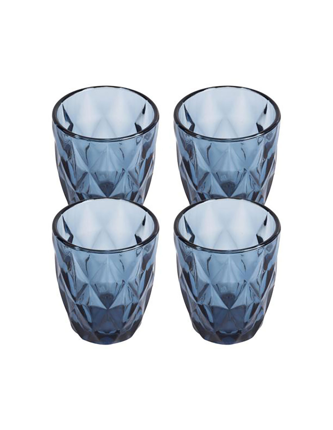 Glas Mit Relief Modell Aqua 260 Ml 4 Stück