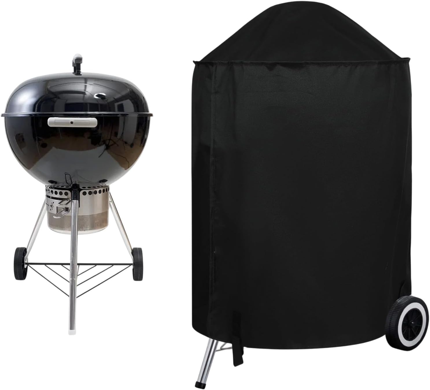 Grillabdeckung - Robust - 210d Oxford-gewebe - Winddicht - Uv- Und Reißfest - Schwarz (66 X 70 Cm)