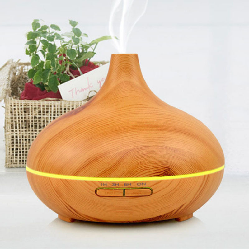 Ultraschall-ätherischöl-diffusor Aus Holz, Leiser Luftbefeuchter Für Schlafzimmer, Helles Holzmodell Ohne Fernbedienung (ohne Öl)-lsw