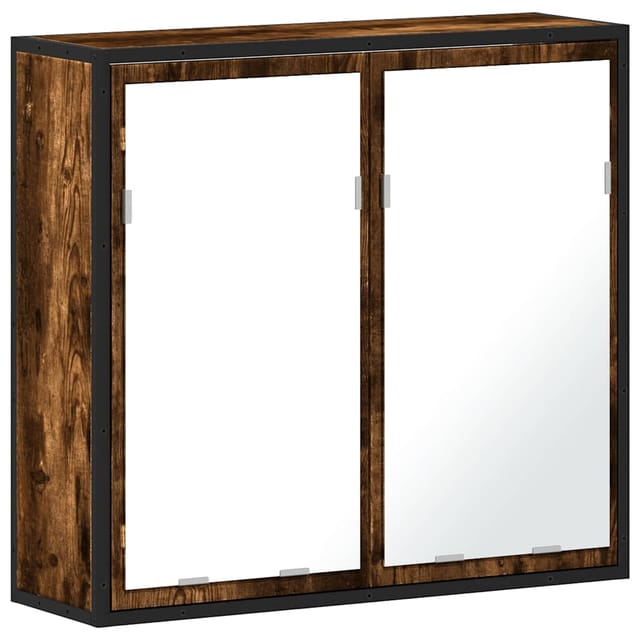 Bad-spiegelschrank Räuchereiche 65x20x60 Cm Holzwerkstoff Vidaxl