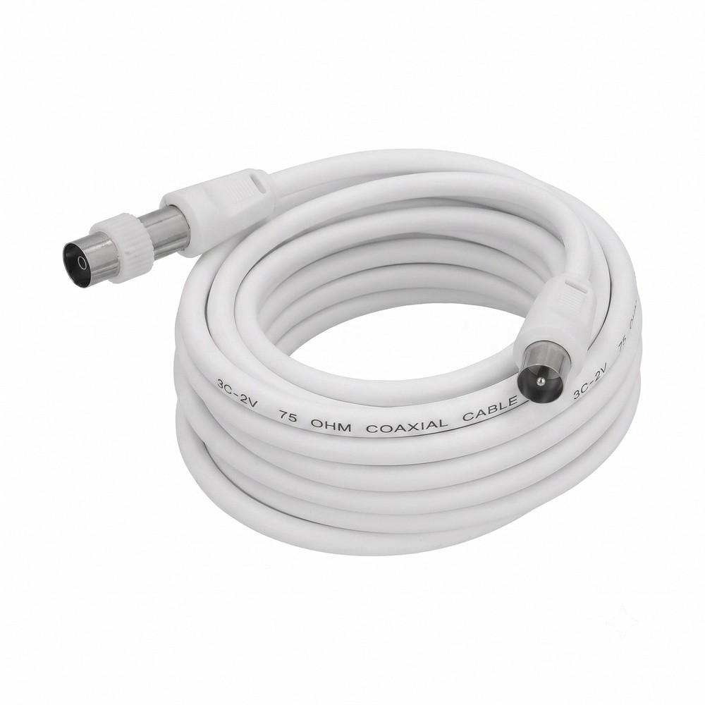 Hdmi-videokabel 3 Meter Mit 9,5 Mm Weißem Stecker