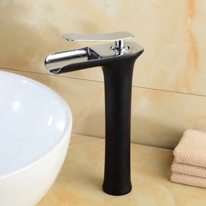 Nordischer Einhebel-waschbeckenmischer Aus Massivem Messing, Hochglänzendes Schwarzes Und Silbernes Modell, Für Aufsatz- Oder Unterputzwaschbecken, Badezimmer, 1 Stück-lsw