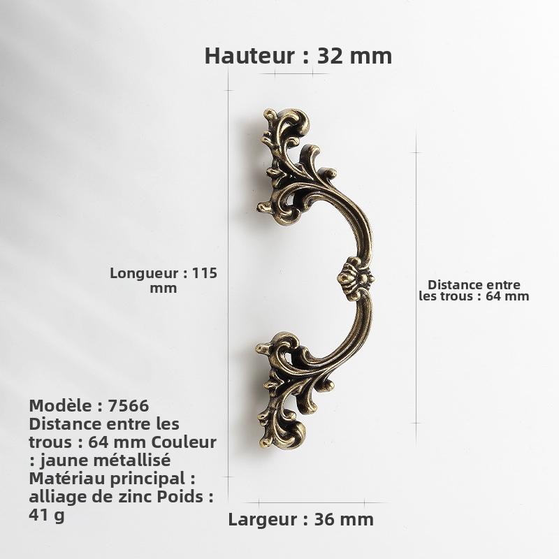 10er Set Retro-schrankgriffen Aus Zinklegierung, Goldener Und Antiker Silberner Hängekranz Mit Gravierten Mustern, Möbel- Und Schubladenbeschläge, Lochabstand 64 Mm-lsw