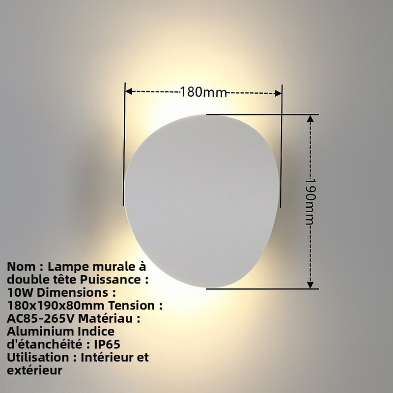 Wandleuchte Für Außenbereich, Wasserdicht Ip65, Moderne Wandlampe Mit Klarem Design Für Garten, Hof, Balkon, Flur, Doppelt Schwenkbare Led-wandbeleuchtung 10w, Neutrales Licht 4000k, Weiß-lsw