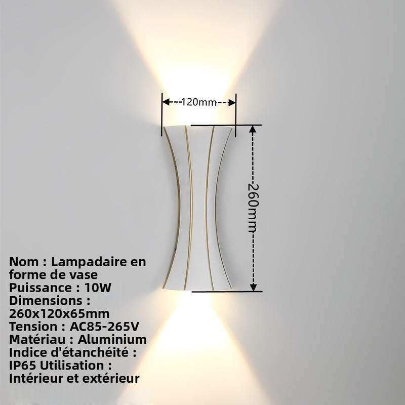 Wasserdichte Außenwandleuchte 10w, Moderne Led-wandlampe Für Garten, Balkon Und Flur, Dekorative Wandbeleuchtung, Neutrales Licht 4000k-lsw