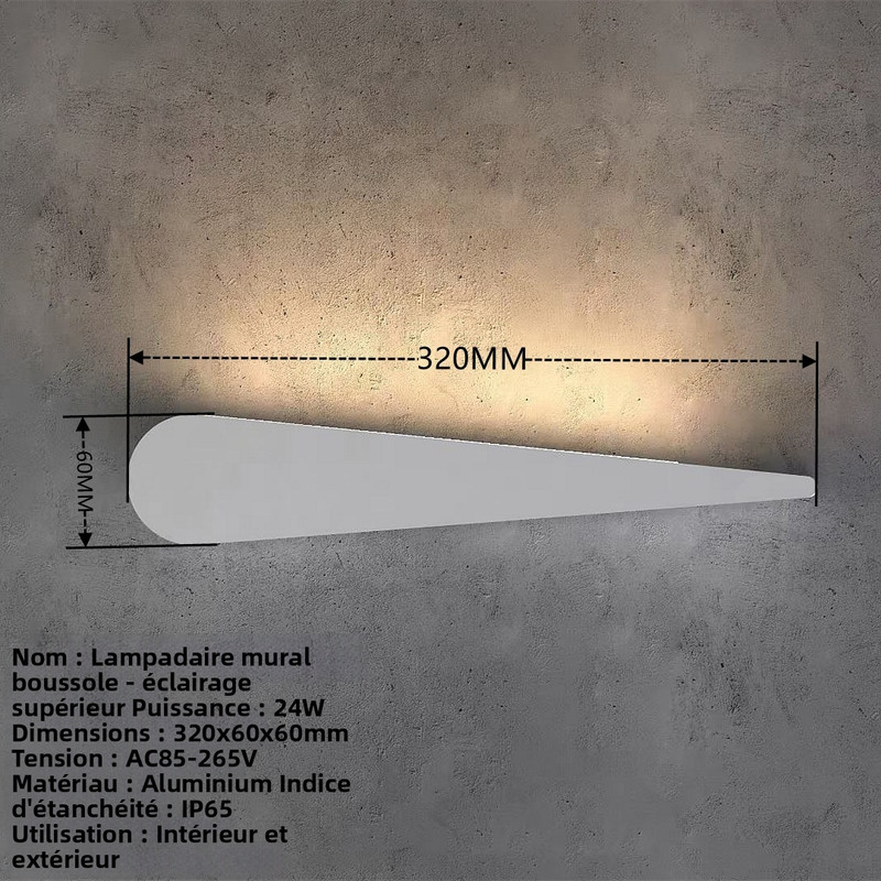 Wasserdichte Außenwandlampe Ip65, Moderne Minimalistische 24w Led Wandbeleuchtung 4000k Neutralweiß Für Garten Balkon Flur Fassade-lsw