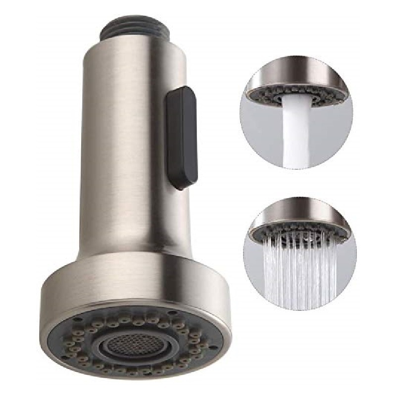 Erweiterbarer Wasserhahnkopf Im Taschenlampenstil, Ausziehbarer Spritzschutz-aerator Aus Gebürstetem Edelstahl, Universeller Ersatz Für Küchenarmaturen - 1 Stück-lsw
