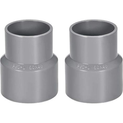 2 Stück Pvc Dwv Reduzierkupplung, 40 Mm X 50 Mm Muffen-rohrfitting-adapterverbinder, Rohrleitungsreduzierstück (50x63 Mm)