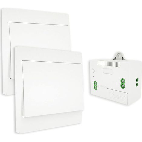 Rf433 Kabelloser Schalter, Batterielos, Wandsender Ein-aus-schalter, Selbstversorgender Wandschalter, Ohne Verkabelung, Sender Für Wandplatte (2-wege-set), Innen Und Außen Wasserdicht