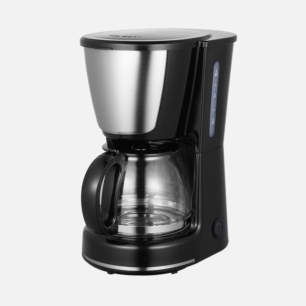 Drip-kaffeemaschine Wanda 6 Tassen Schwarz 550w Permanenter Filter Glaskanne 0,75l