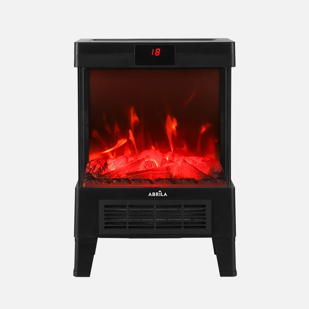 Keramikheizlüfter Ptc Frisco 1800w Schwarz 2pot Flammeffekt Unabhängig