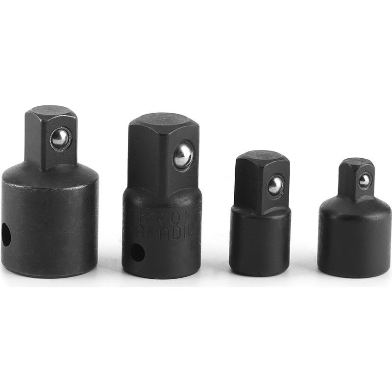 4 Pièces 1/4in 3/8in 1/2in Clé Électrique Manchon Adaptateur Convertisseur Chrome Vanadium Acier Prise D'Entraînement Joint (noir)