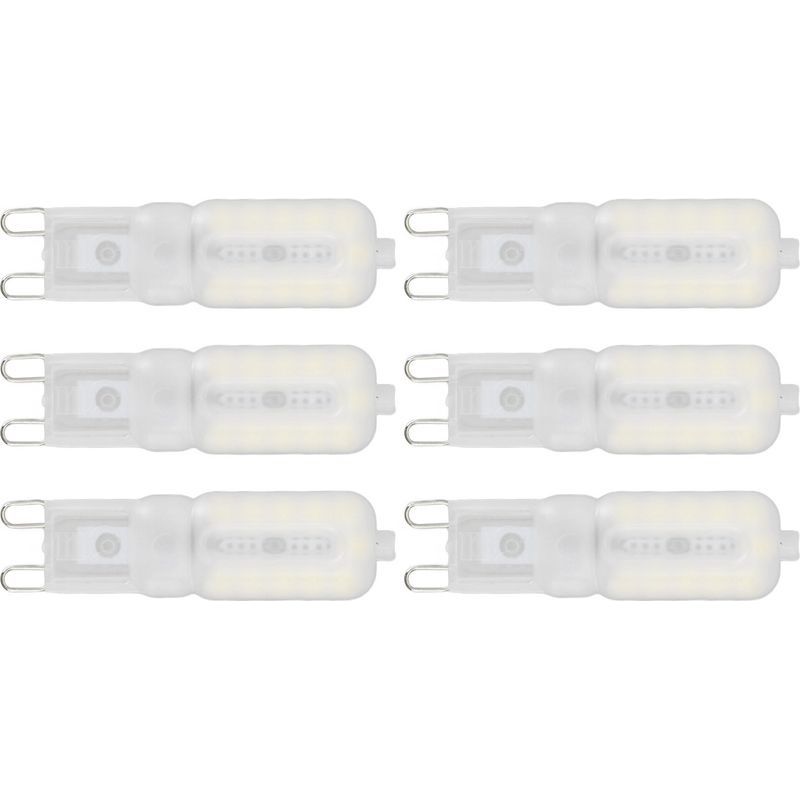 Ampoule G9 À Intensité Variable, Protection Des Yeux, Économie D'Énergie, 5w, 22 Led, Petites Ampoules Pour Plafonnier De Bureau, 6 Pièces, Blanc, 220v
