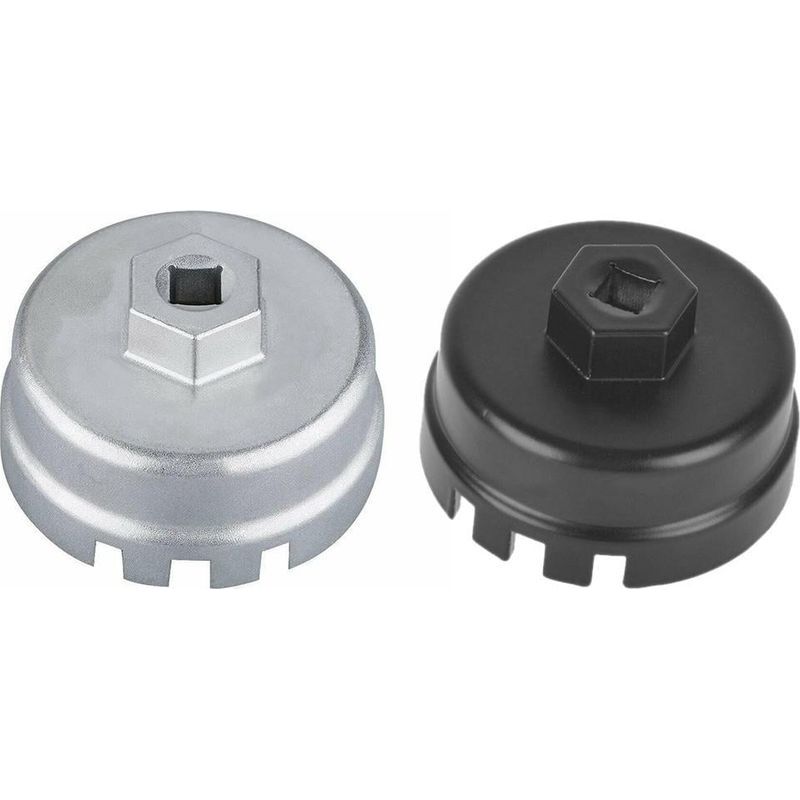 2 Pcs Clé De Couvercle De Filtre À Huile 64.5mm / 14 Coin Pour Toyota, Lexus, Camry, Rav4, Hanlanda Et Autres Véhicules