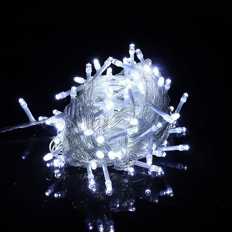 Guirlande Lumineuse Extérieure 10m 100 Led Étanche Ip65 8 Modes D'Éclairage Câble En Caoutchouc Résistant Aux Intempéries