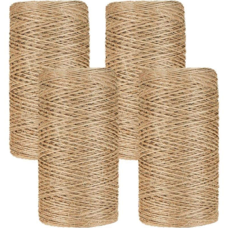 Jute Naturel Ø1mm ±400m Teinte Naturelle Corde Jute Sans Odeur Ficelle Corde Ficelles De Jardinage Pour Jardinage, Bricolage, Emballage, Décoration,activités Manuelles Et Diy
