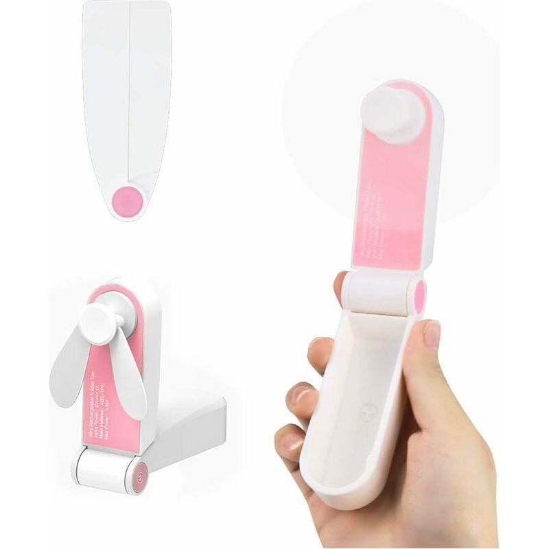 Mini Ventilateur Pliable De Poche De Chargement Usb, Ventilateur Portable Électrique - Vert