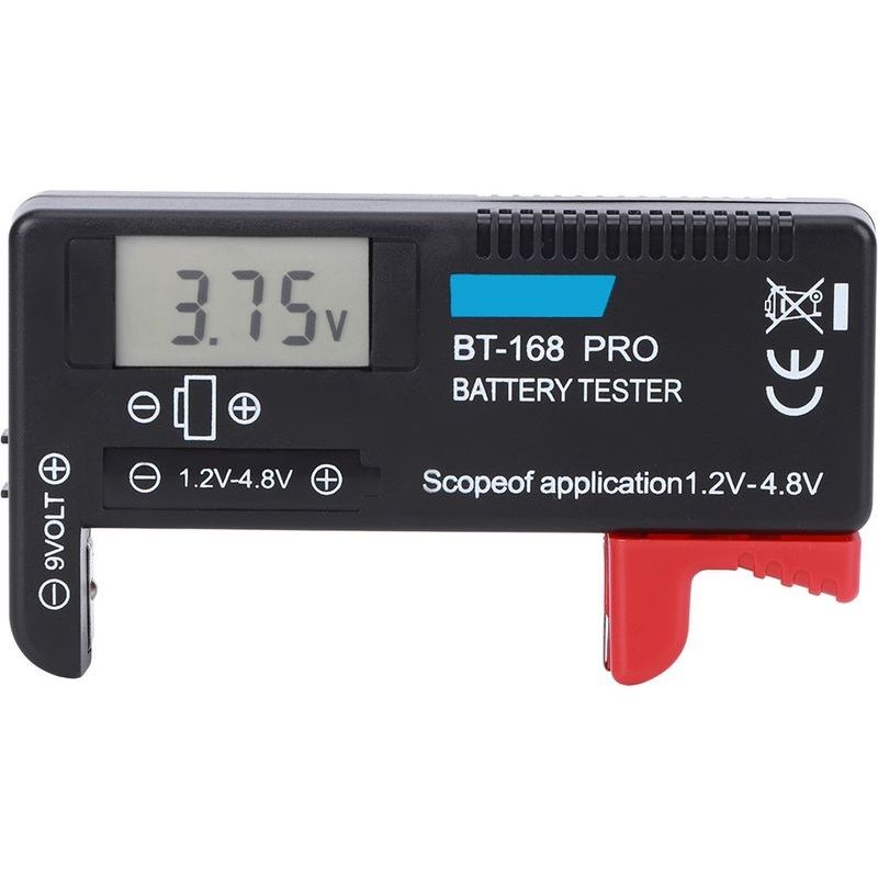 Testeur De Batterie Lcd Numérique Bt‑ 168pro, Vérificateur 1,2 V‑ 4,8 V Pour Petites Piles, Pile Bouton