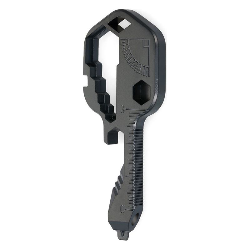 Clé Multi-outils 24 En 1 En Forme De Clé, Outil De Poche Extérieur En Acier Inoxydable (noir)