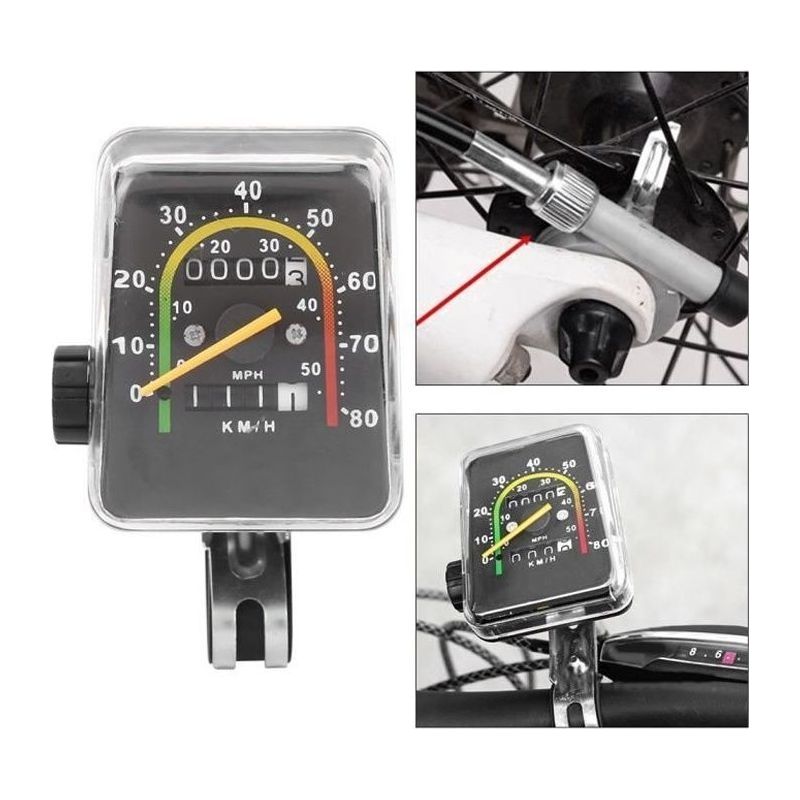 Odomètre Mécanique, Compteur De Vitesse De Vélo Étanche Sans Fil, Accessoires De Vélo Pour Intérieur Extérieur Pour Vélo