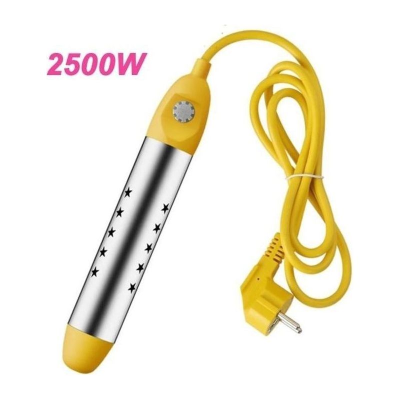 Thermoplongeur Chauffe-eau À Arrêt Automatique Électrique 2500w Pour Seaux Piscines Gonflables Baignoires Tout En Plastique