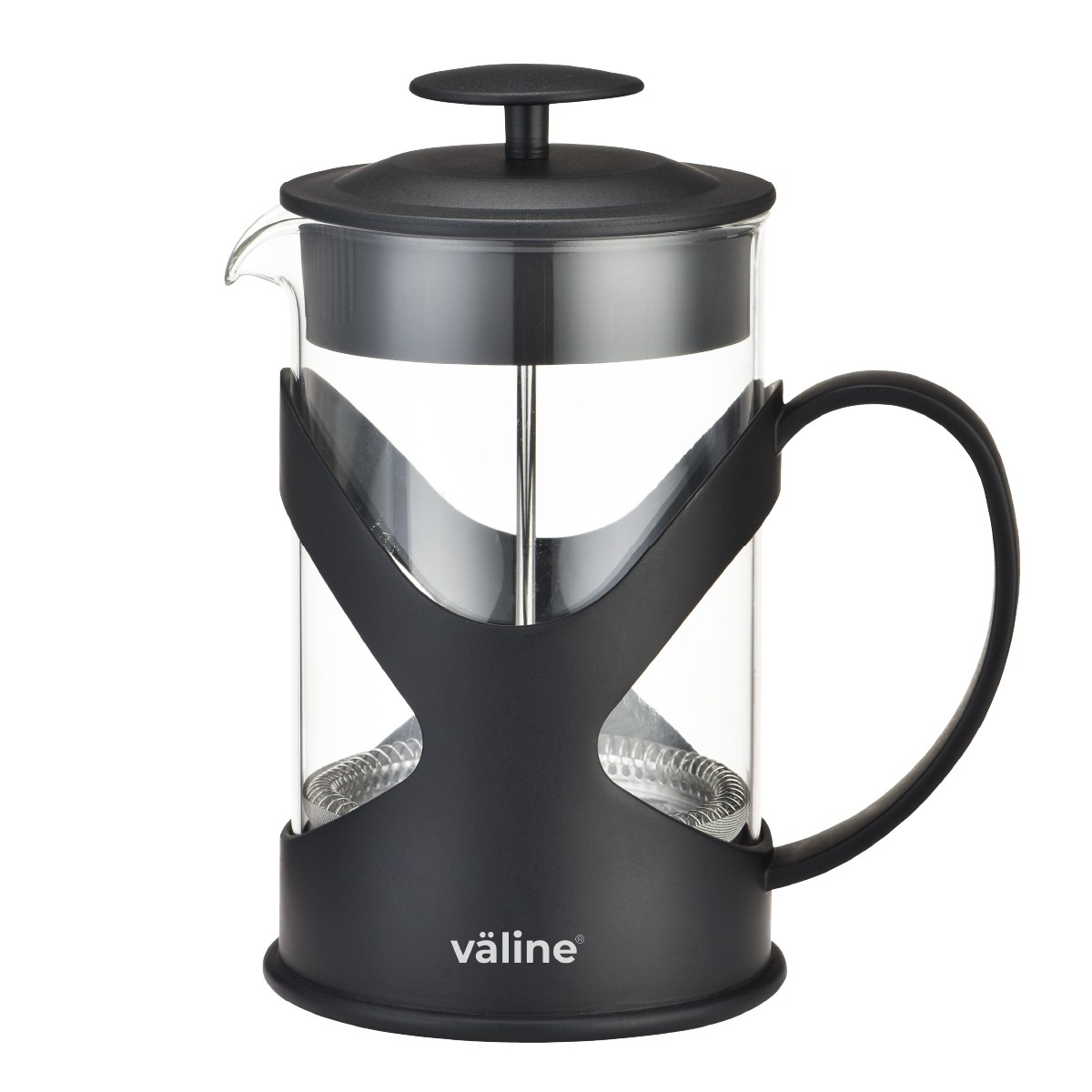 French Press Kaffeemaschine Aus Geschmolzenem Glas Mit Griffflächen Und Deckel Für 8 Tassen