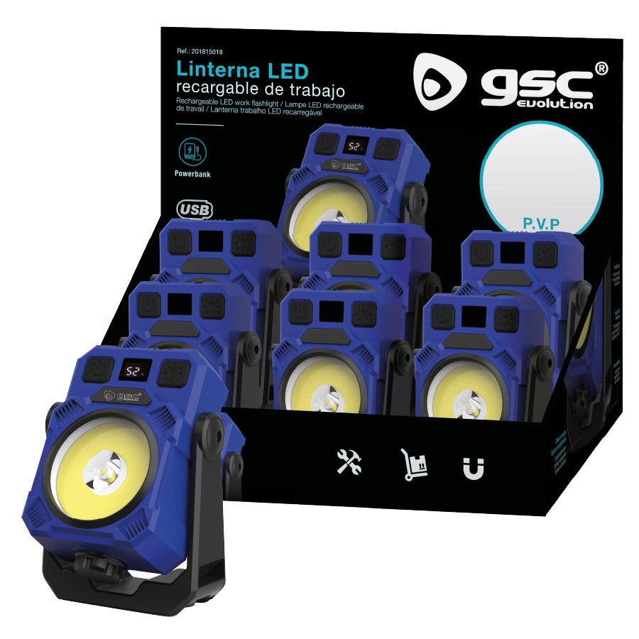 Aufladbare Led-cob-scheinwerfer 1500 Lm 15 W Mit Powerbank