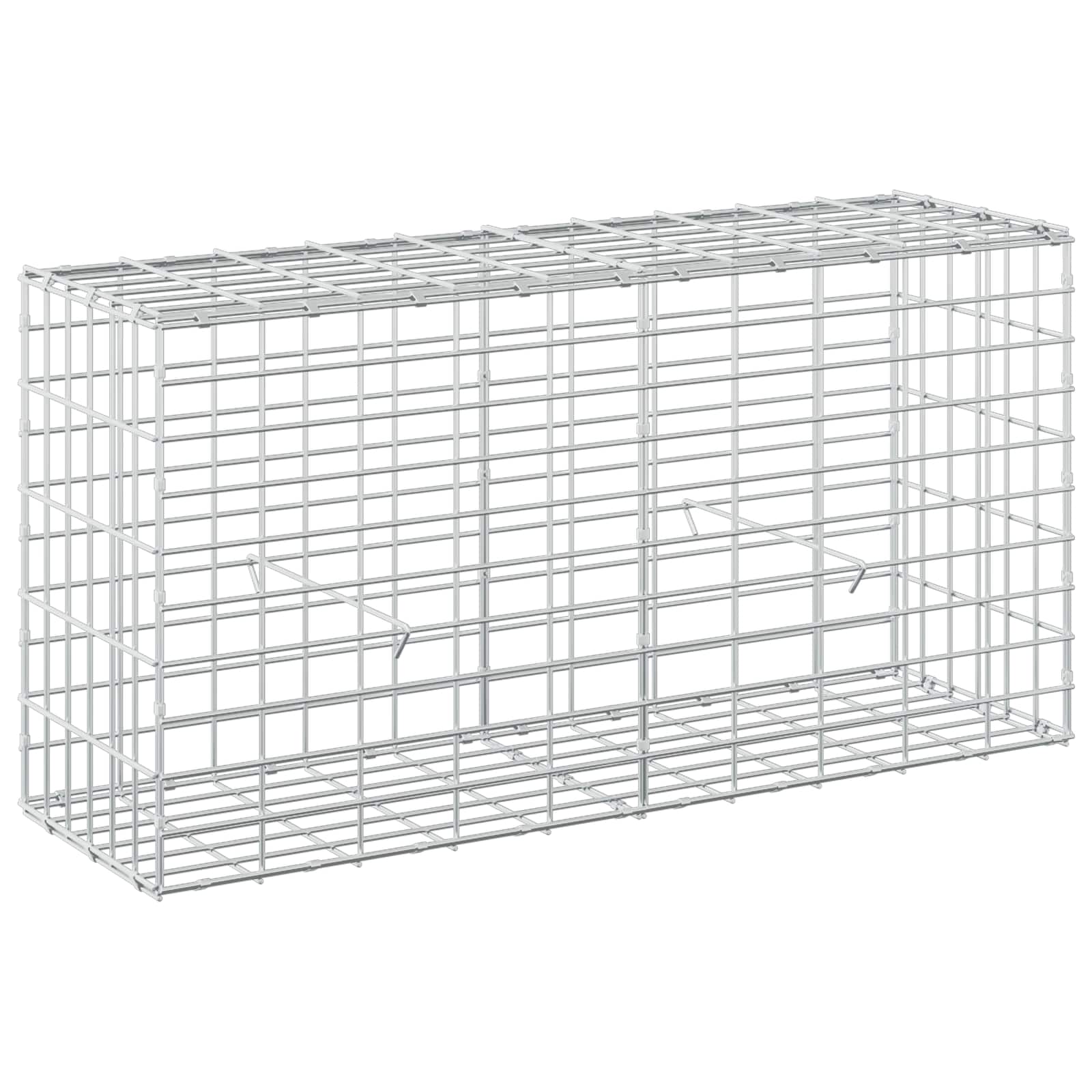 Gabione Mit 3,5 Mm Draht Und 5x10 Cm Maschen 100x30x50 Cm Vidaxl