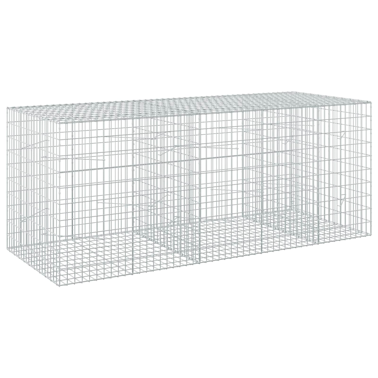 Gabione Mit 3,5 Mm Draht Und 5x10 Cm Maschen 250x100x100 Cm Vidaxl