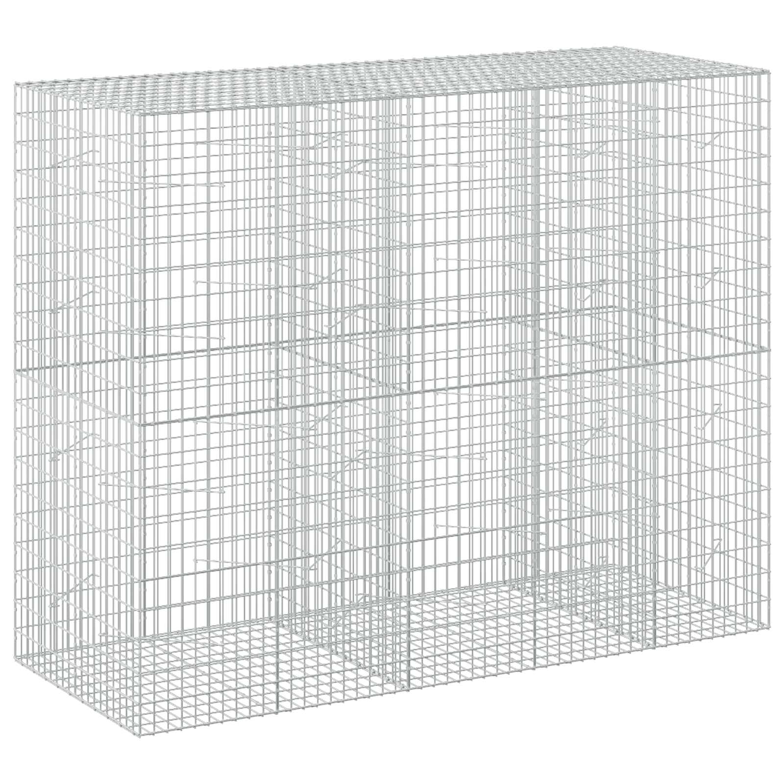 Gabione Mit 3,5 Mm Draht Und 5x10 Cm Maschen 250x100x200 Cm Vidaxl