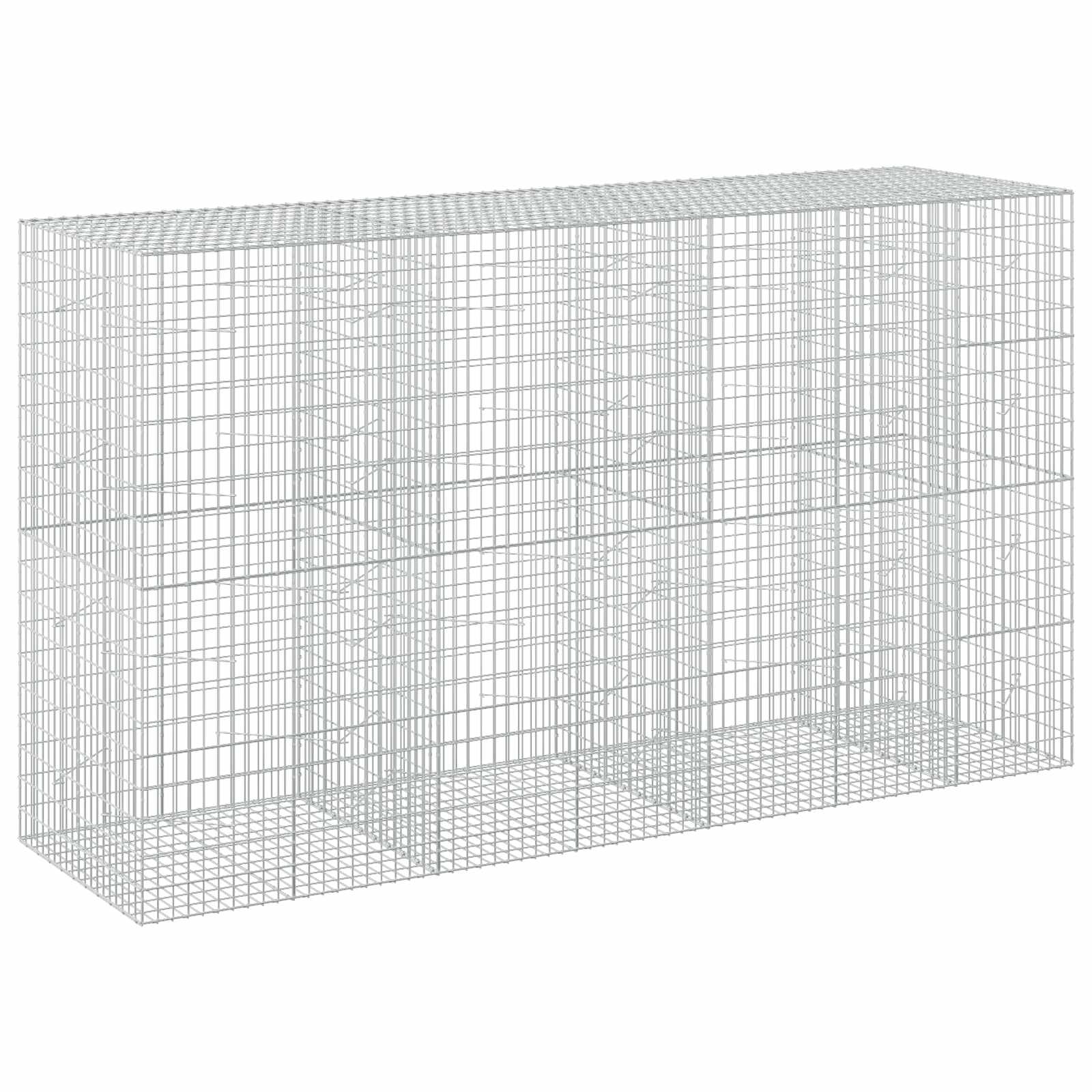 Gabione Mit 3,5 Mm Draht Und 5x10 Cm Maschen 350x100x200 Cm Vidaxl