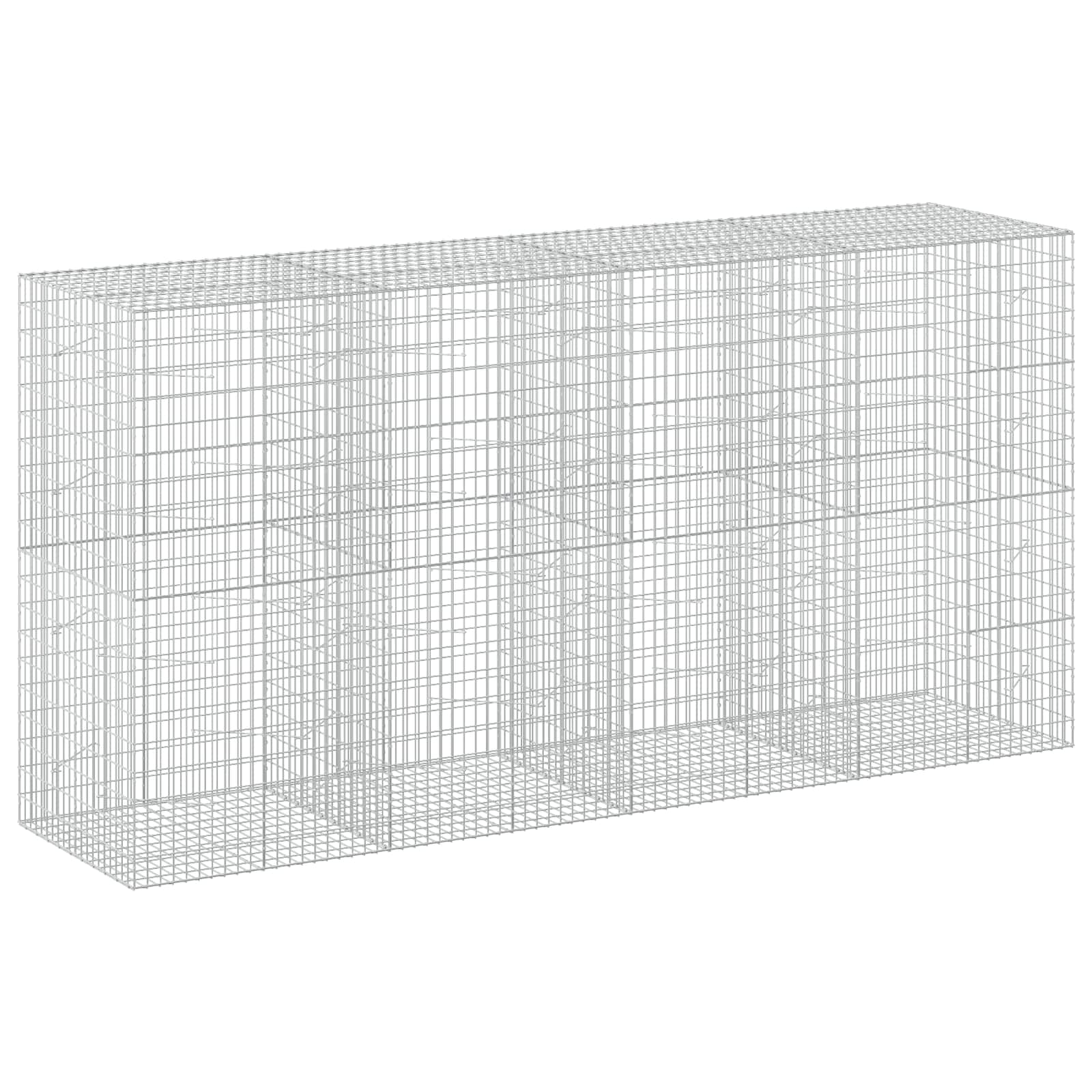 Gabione Mit 3,5 Mm Draht Und 5x10 Cm Maschen 400x100x200 Cm Vidaxl