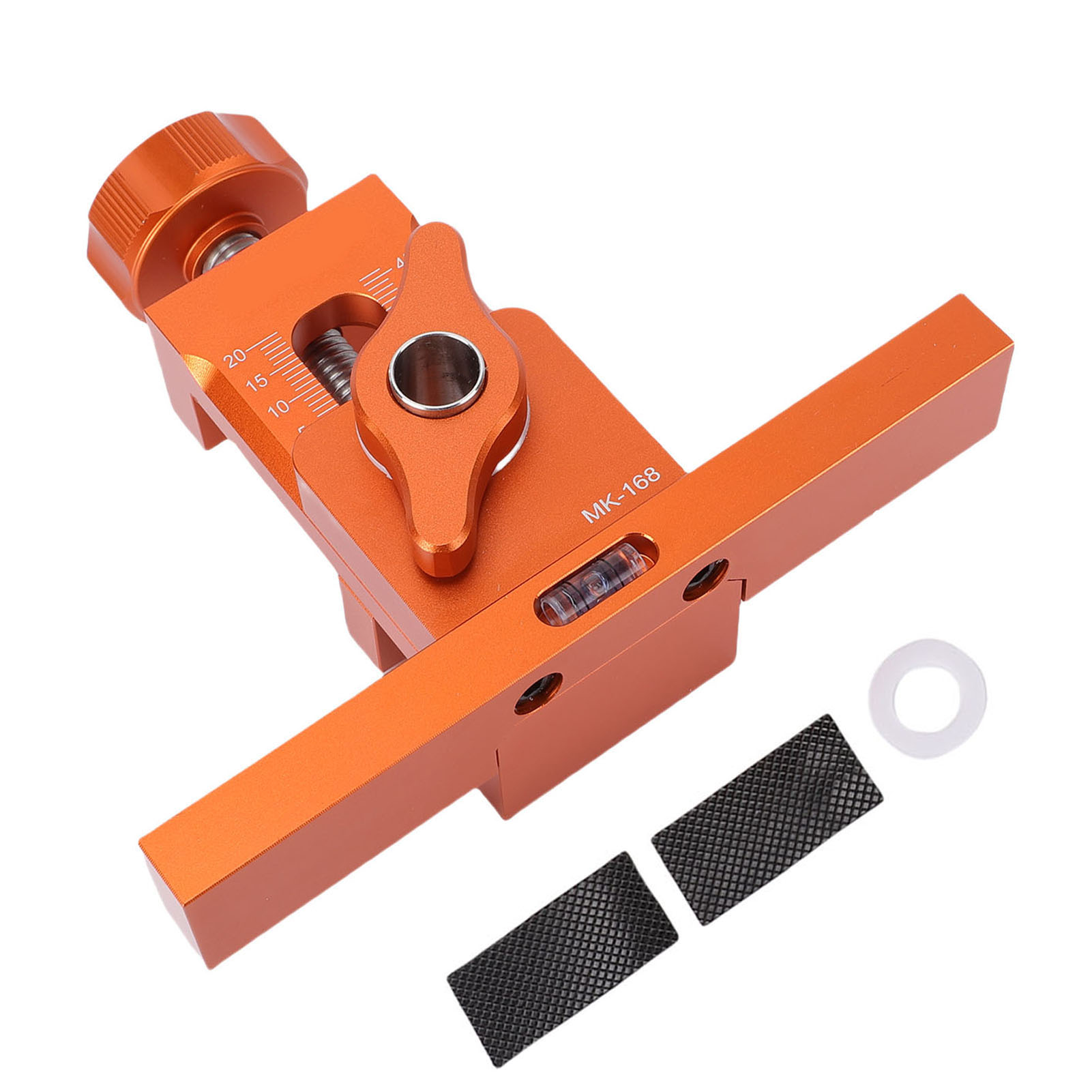 Montageschablone Für Schranktüren Mit Stützfuß, Wasserwaage, Positionierungswerkzeug, Aluminiumlegierung, Verstellbarem Längenversteller, Orange