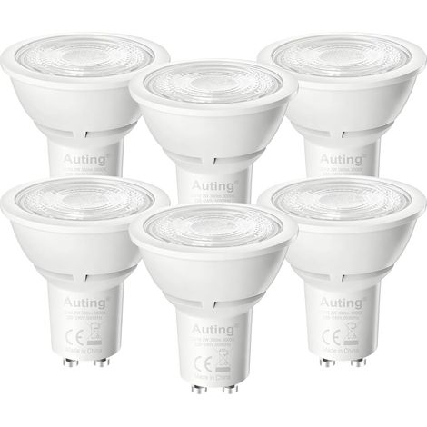 Gu10 Led-lampen, 6er-pack, 2 W (ersetzt 40 W), 360 Lm, Led-strahler, Warmweißes Licht (3000 K), 38° Abstrahlwinkel, Nicht Dimmbar, Energieeffizienzklasse A