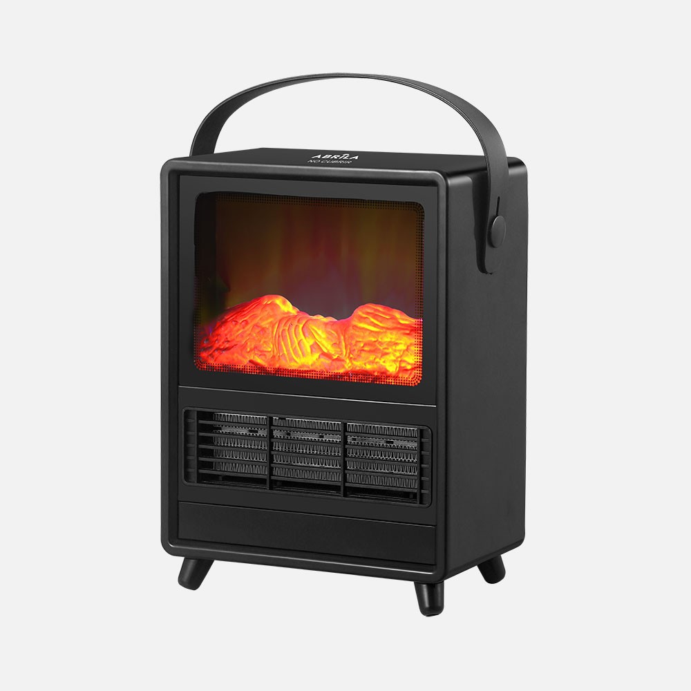 Keramik-fensterlüfter Arkansas 1500w Schwarz Flammen-effekt
