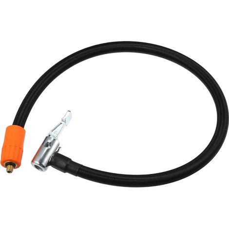 1 Stück Kfz-aufblasschlauchverlängerung, Schnellanschlussgewinde: M6x0,9, Farben: Schwarz, Silber, Orange, Material: Nylon Und Zink, Verwendung: Fahrrad, Motorrad, Mit Schloss
