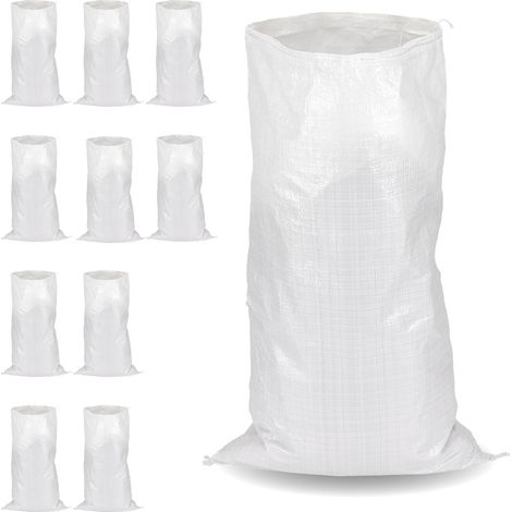 10er-pack Bauschuttsäcke 55 X 95 Cm, Extrem Widerstandsfähige, Gewebte Polypropylen-bausäcke, 55 Kg, Wiederverwendbar Für Bauschutt Und Grünschnitt