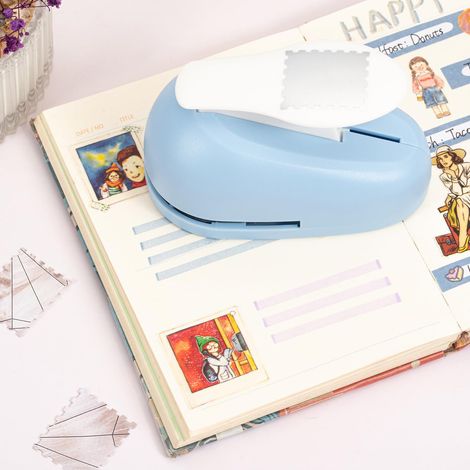 Kreativer Scrapbooking-quadratstempelstanzer, Dekorationen 24-29 Mm Briefmarkenrandstanzer, Für Diy-projekte, Kartenherstellung, Papierschneiden (groß)